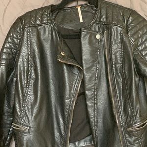 Free people vegan leather jacket xs